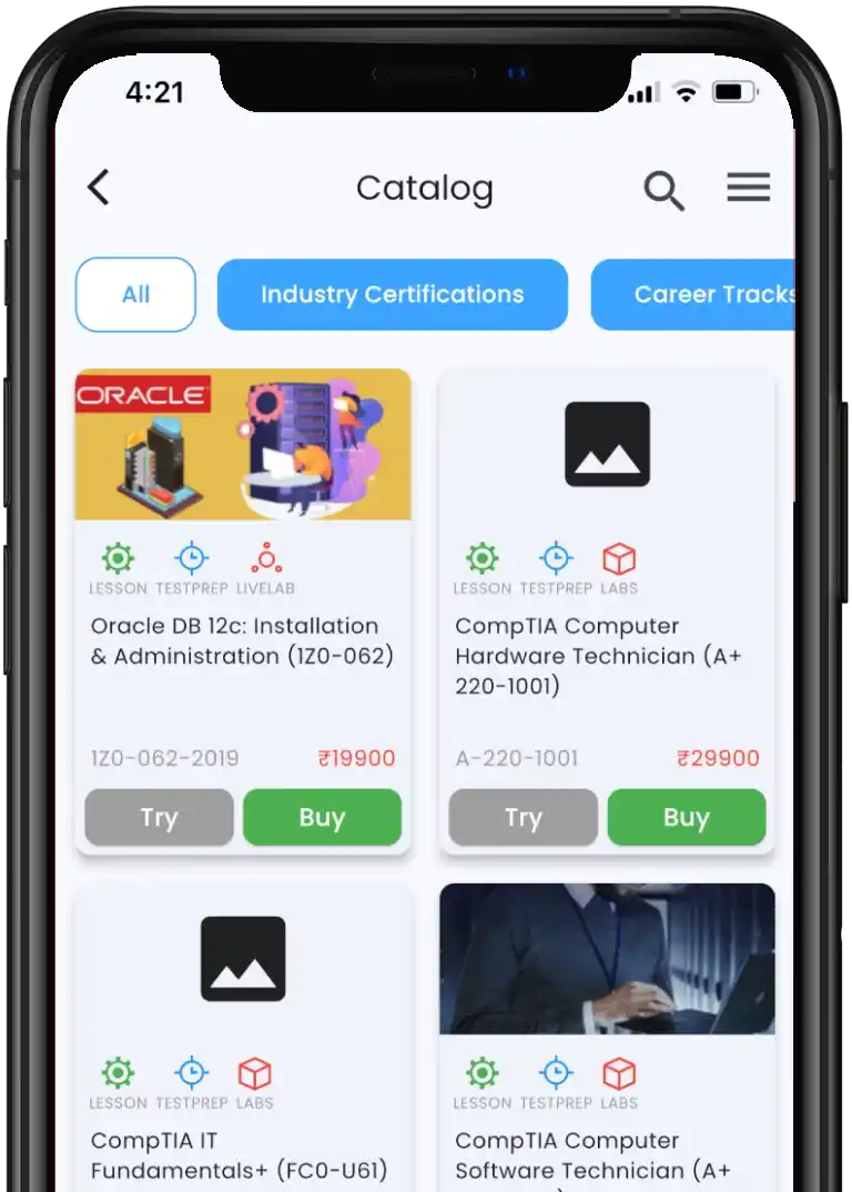 Access a wide range of courses and training materials on the uCertify app